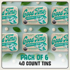 Good Time Organic Mints Wintergreen kosher symbol reassures dietary choices