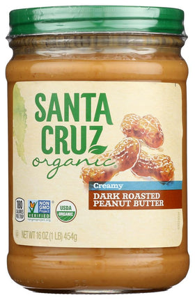 Good Times Fulfillment Santa Cruz peanut butter jar shows creamy texture ideal for spreading.