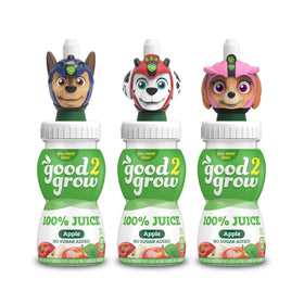Good2grow Apple Juice bottle with Paw Patrol top for kid-friendly fun