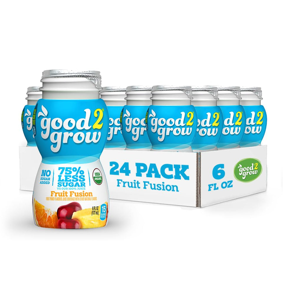 Good2Grow Fruit Fusion bottle with kid-friendly design and no added sugar for healthy on-the-go hydration.