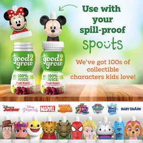 Kid-friendly grip bottle design makes sipping easy for small hands.