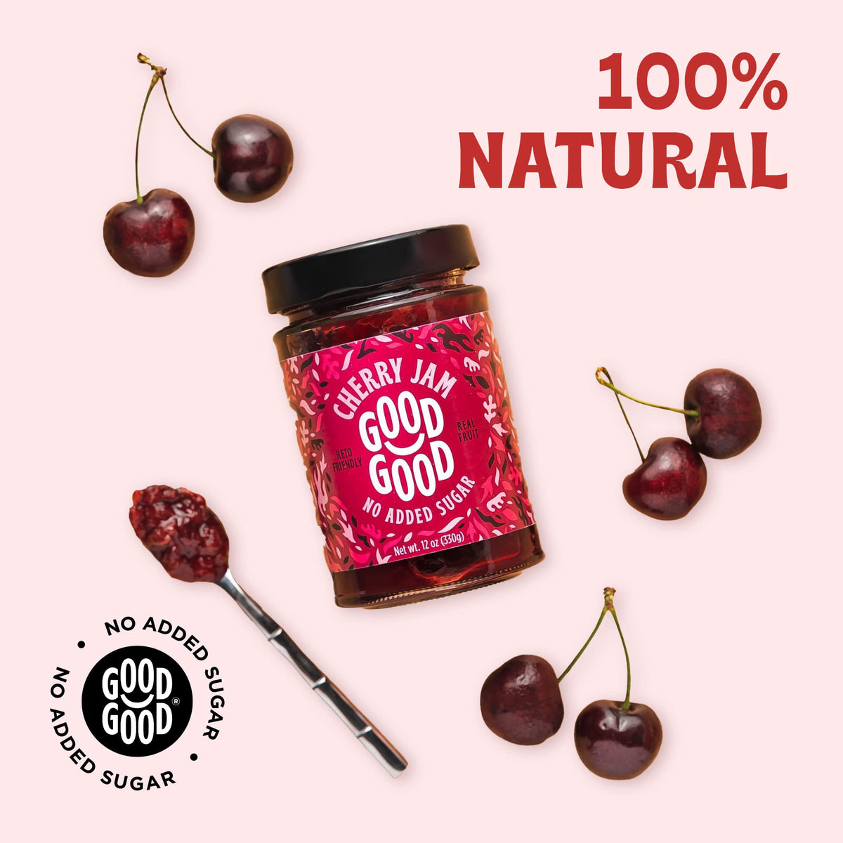 Good Good Cherry Jam gluten-free vegan option suitable for inclusive meals.