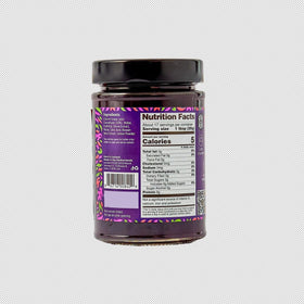 Good Good Concord Grape Jam jar back notes keto-friendly and gluten-free features.