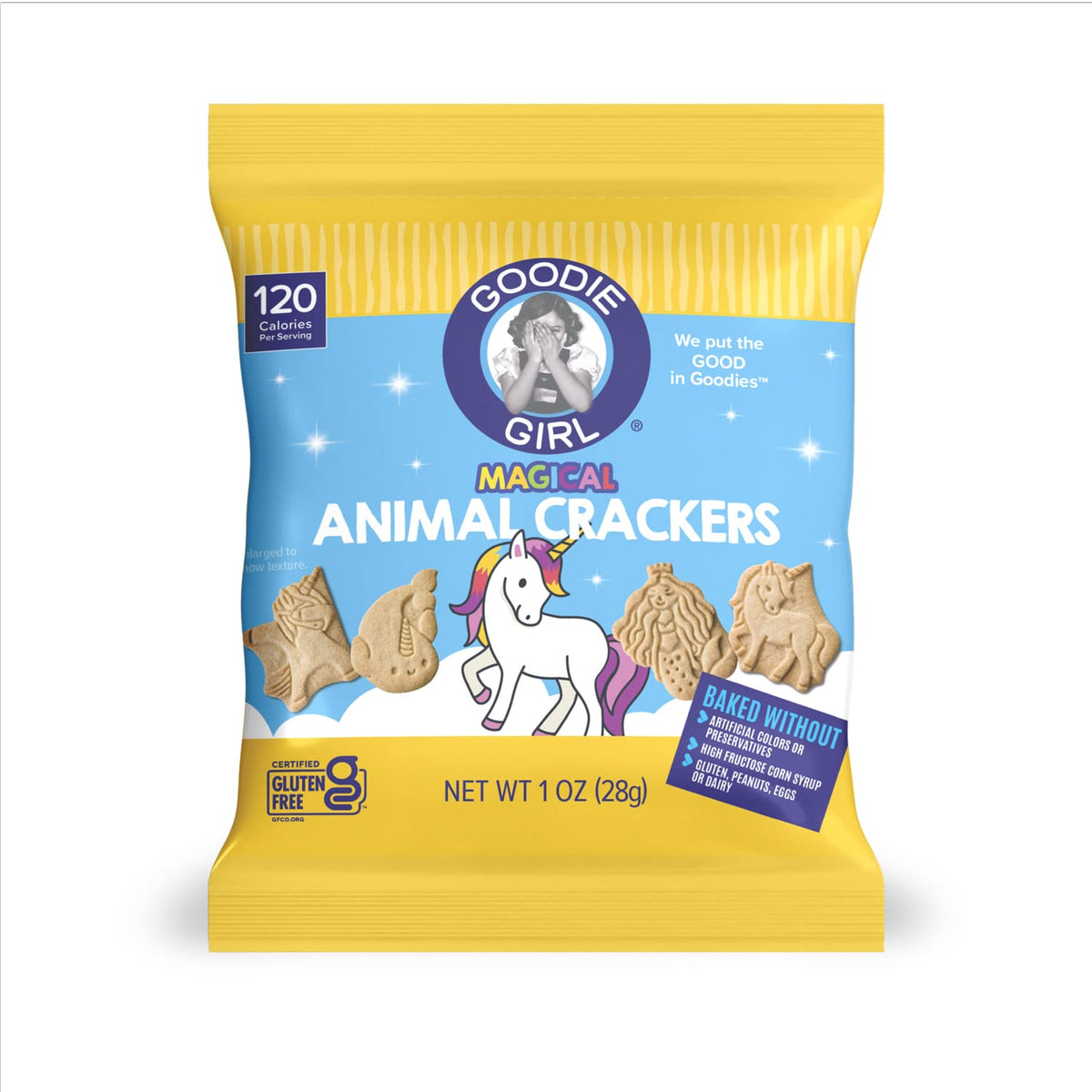 Goodie Girl 120-calorie snack pack featuring animal crackers.