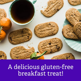 Goodie Girl Blueberry Breakfast Biscuits nutrition panel highlights iron and B vitamins.