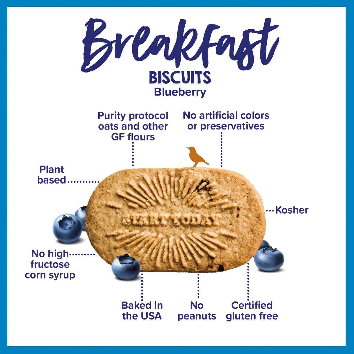 Goodie Girl Blueberry Biscuits single-serve packs simplify busy mornings.
