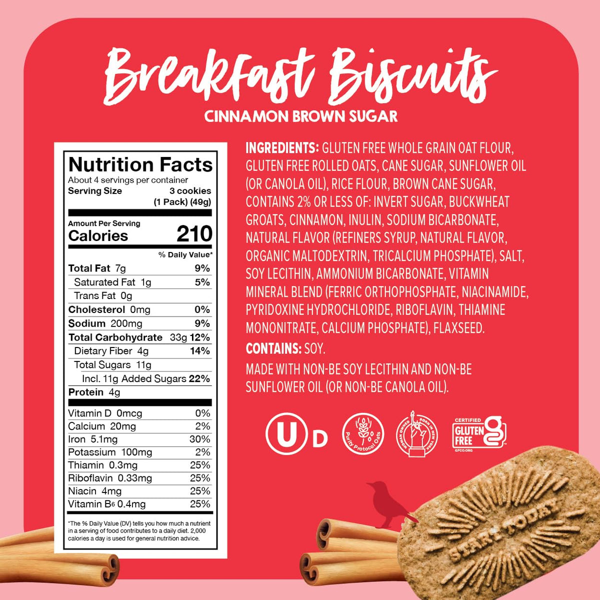 Goodie Girl gluten-free ingredients close-up, highlighting allergy-friendly snacking.