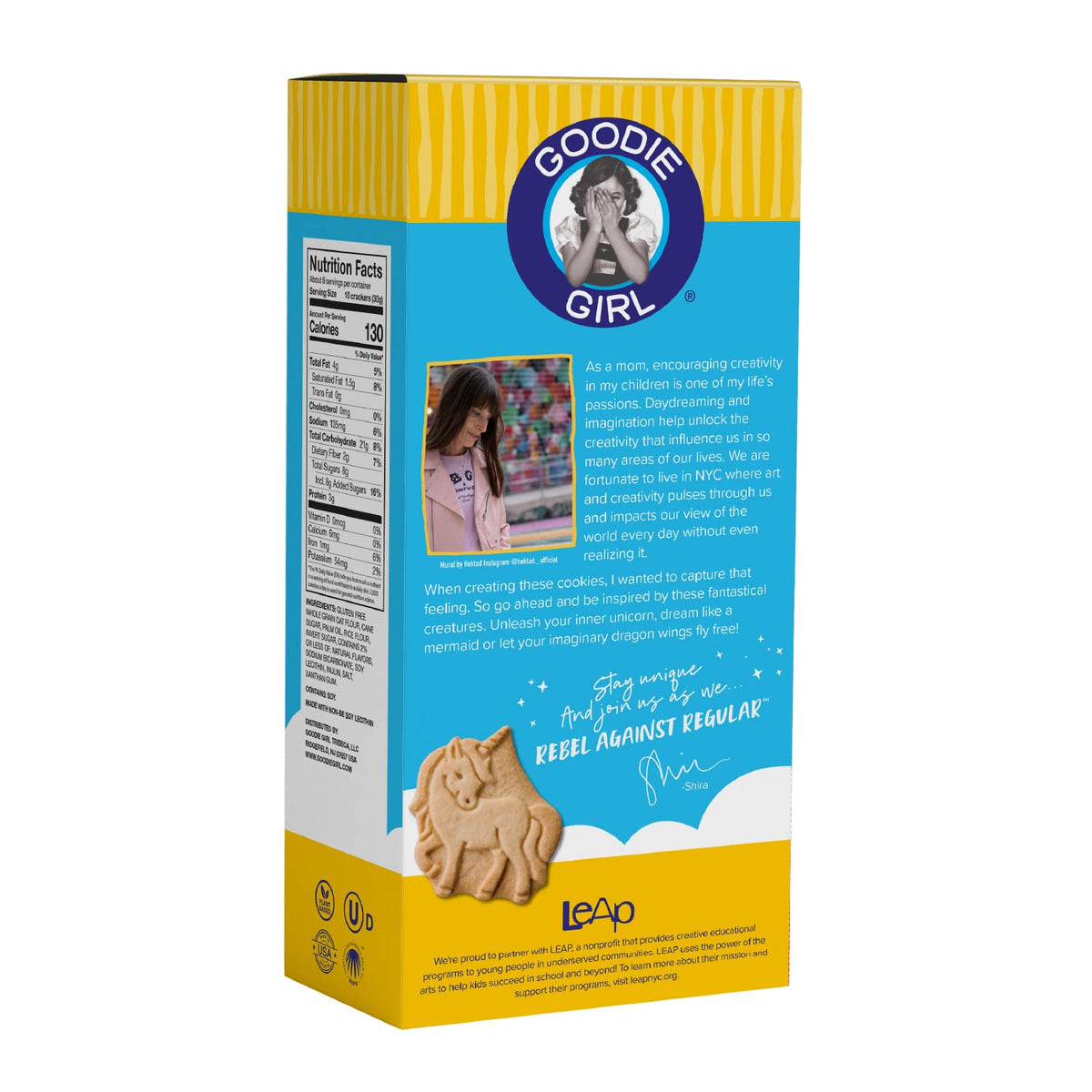Goodie Girl Magical Animal Crackers heart shapes, gluten-free allergy-conscious snack.
