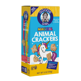 Goodie Girl Magical Animal Crackers star shapes, on-the-go gluten-free snacking.