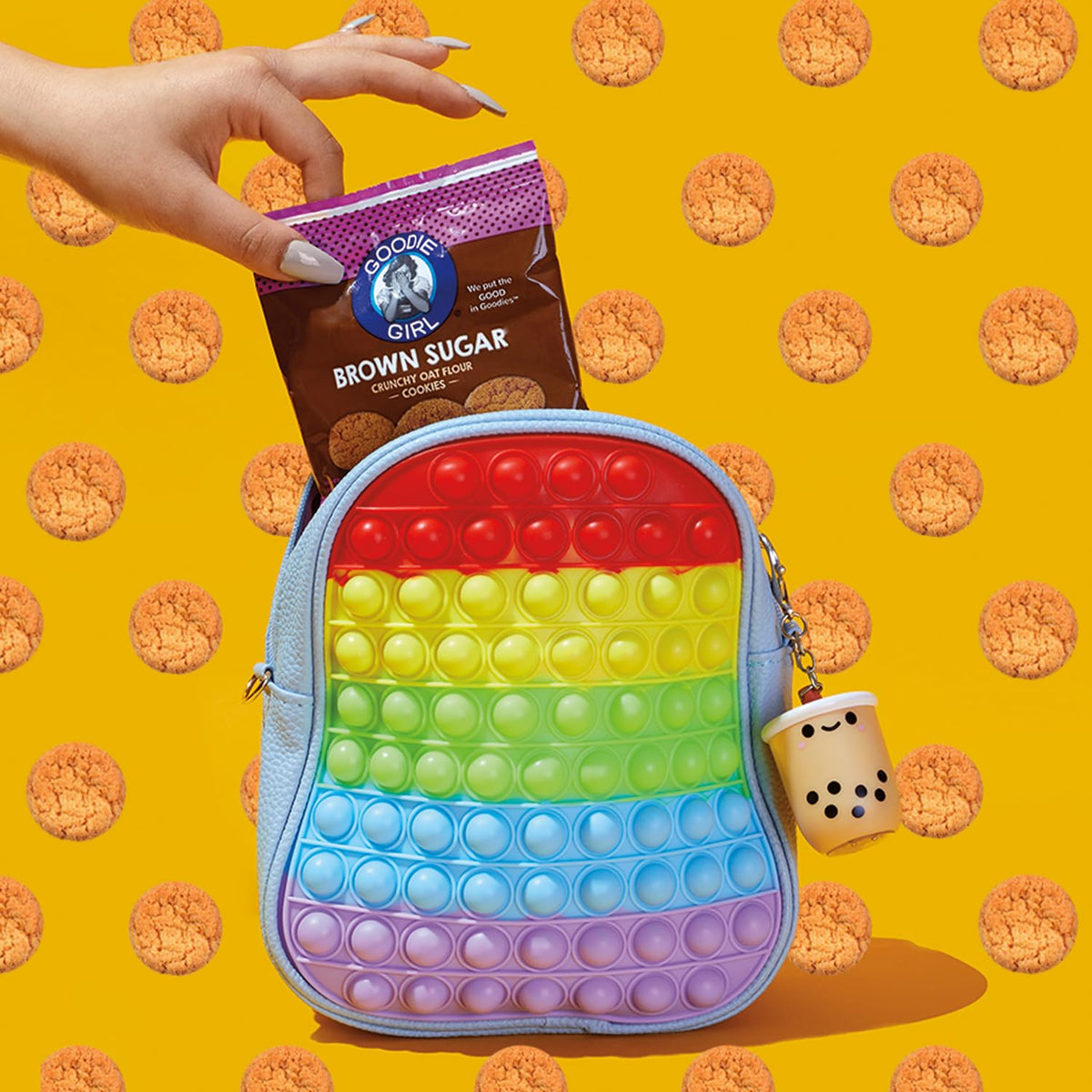 Goodie Girl snack pack inside, cookies ready for quick enjoyment.