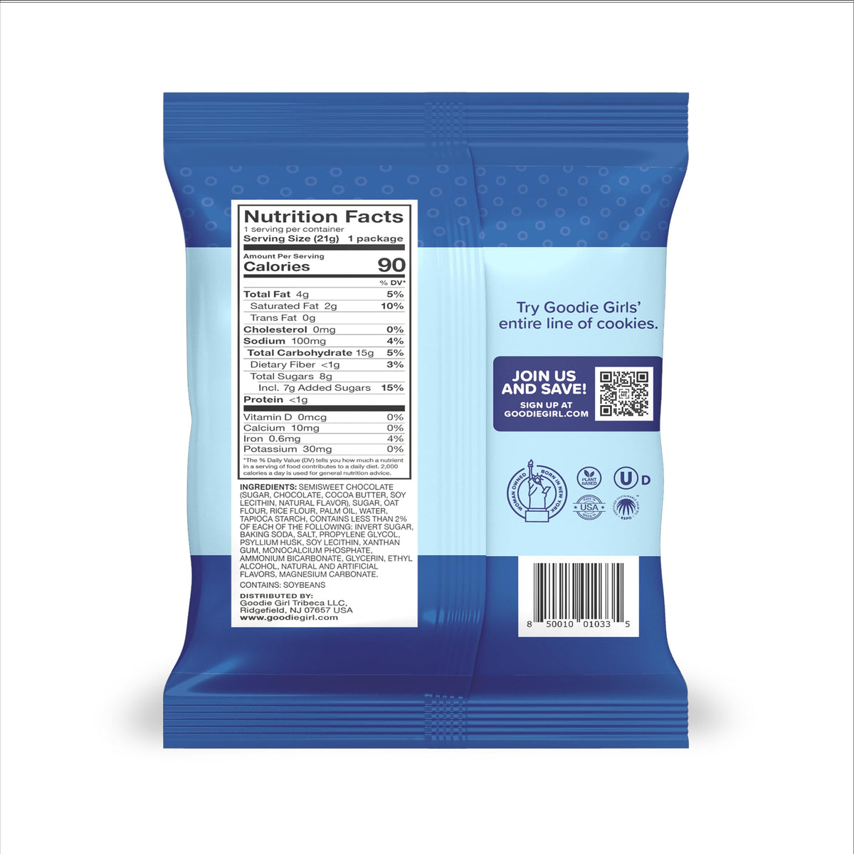 Goodie Girl snack packs in lunchbox ideal for school or on-the-go snacking.