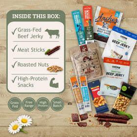 Goodland Farms Jerky Easter Gift Box close-up highlights clean ingredients