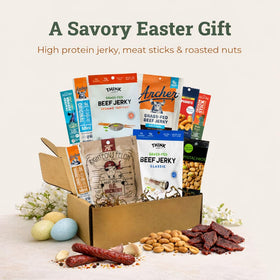 Goodland Farms Jerky Easter Snack variety display for savory Easter options