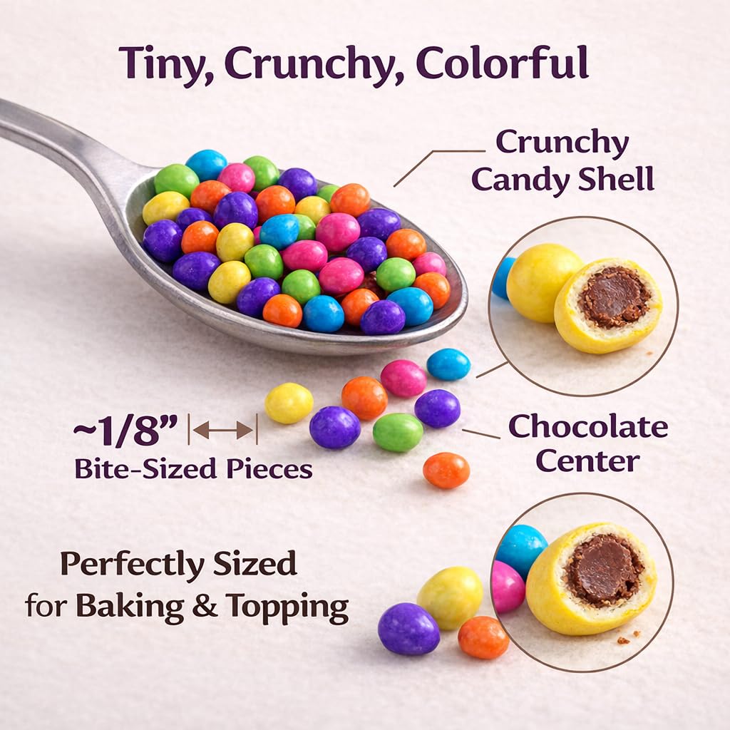 Goodland Farms rainbow candy coated chips add color to parties and dessert tables.