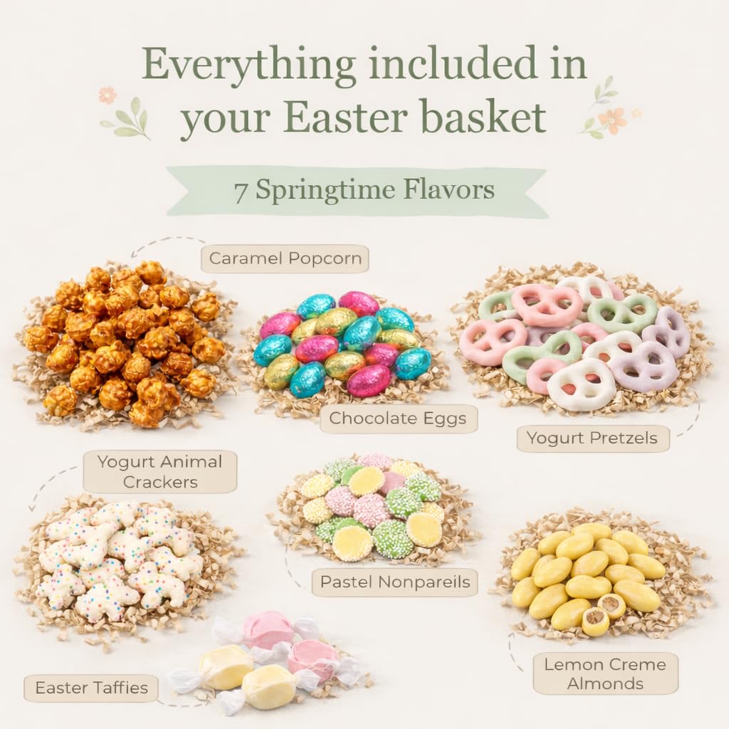 Goodland Farms Spring Treats box closeup snacks variety, ideal for sharing.