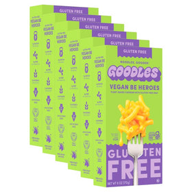 GOODLES Be Heroes Mac and Cheese pack front, gluten-free vegan comfort for any meal