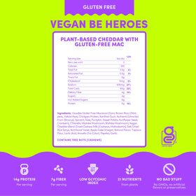 Serving GOODLES Be Heroes Mac and Cheese in a bowl, protein-packed plant-based option
