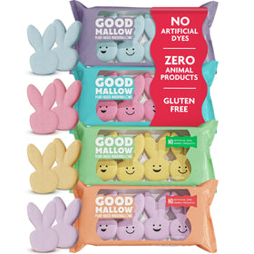 GoodMallow Easter bunny marshmallows in pastel colors, perfect for Easter baskets.