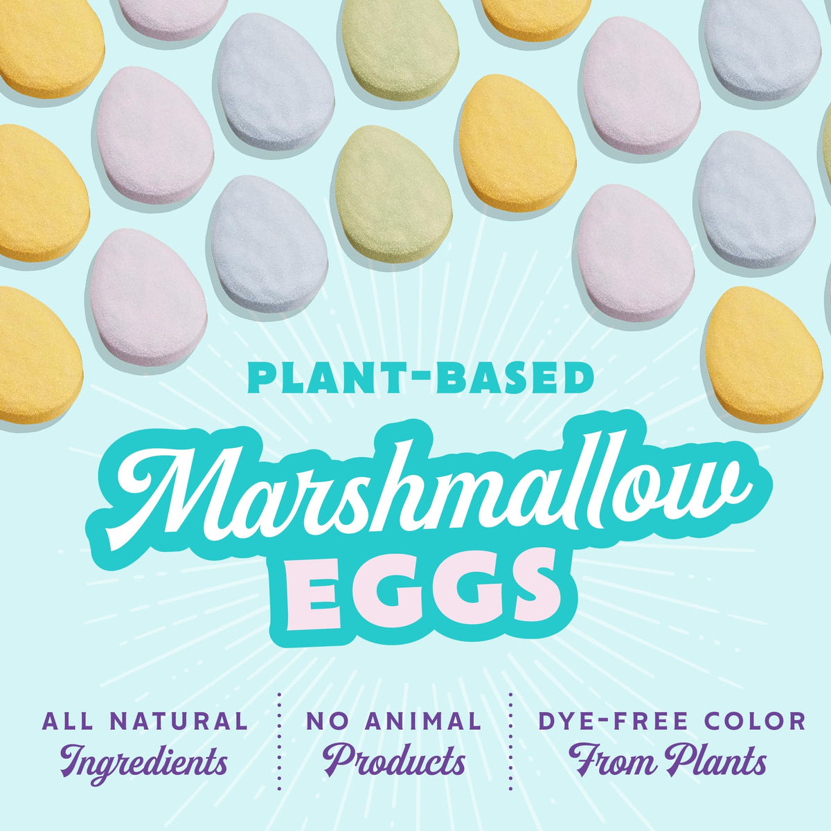 GoodMallow egg-shaped marshmallows, soft and fluffy for festive snacking.