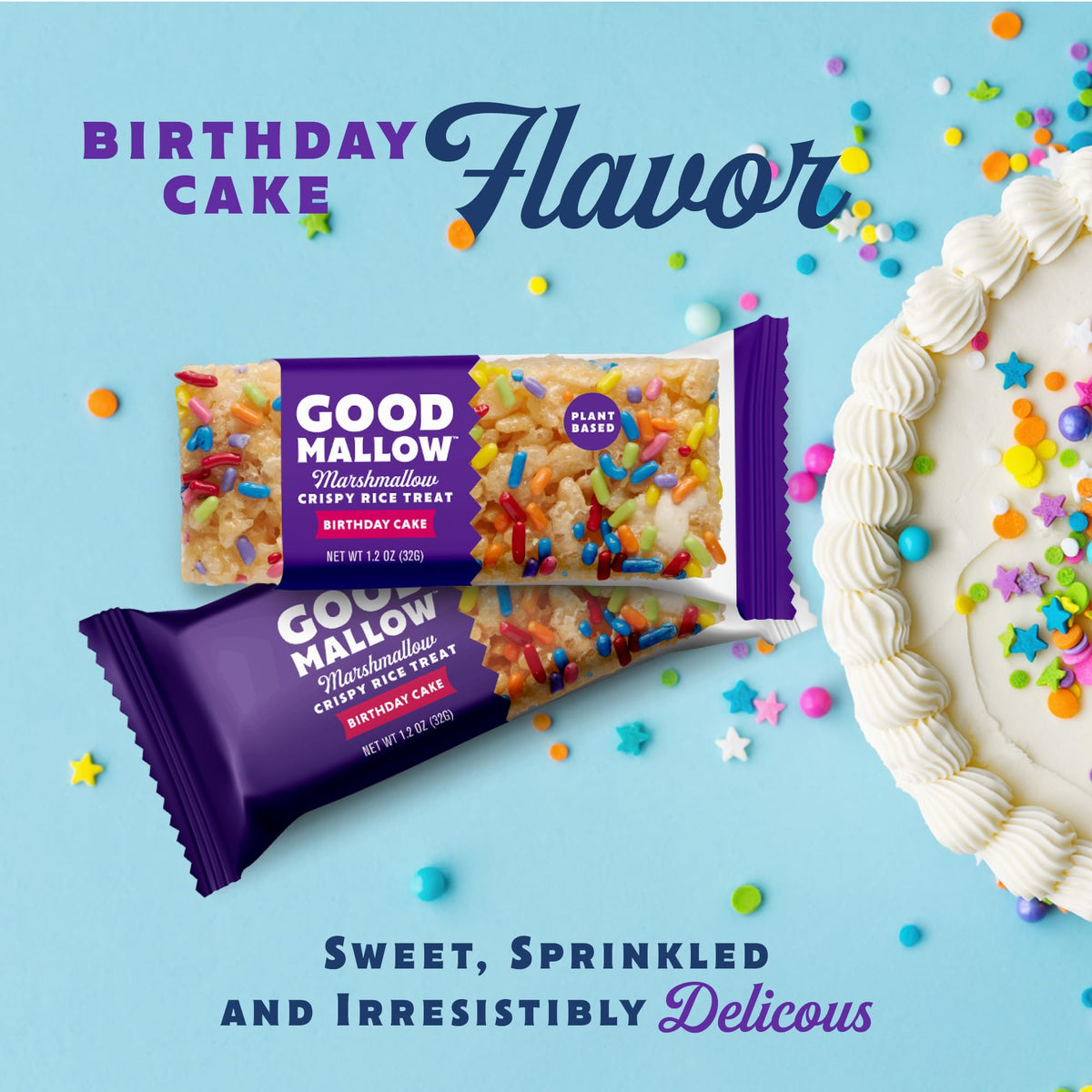 GoodMallow individually wrapped bars enable mess-free, portable snacking.