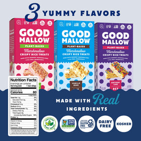 GoodMallow plant-based marshmallows ensure a 100% vegan snack.