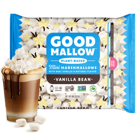 GoodMallow trail mix snack with vegan marshmallows and flavor.