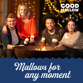 GoodMallow vanilla vegan marshmallows snack pack, family-friendly dairy-free option