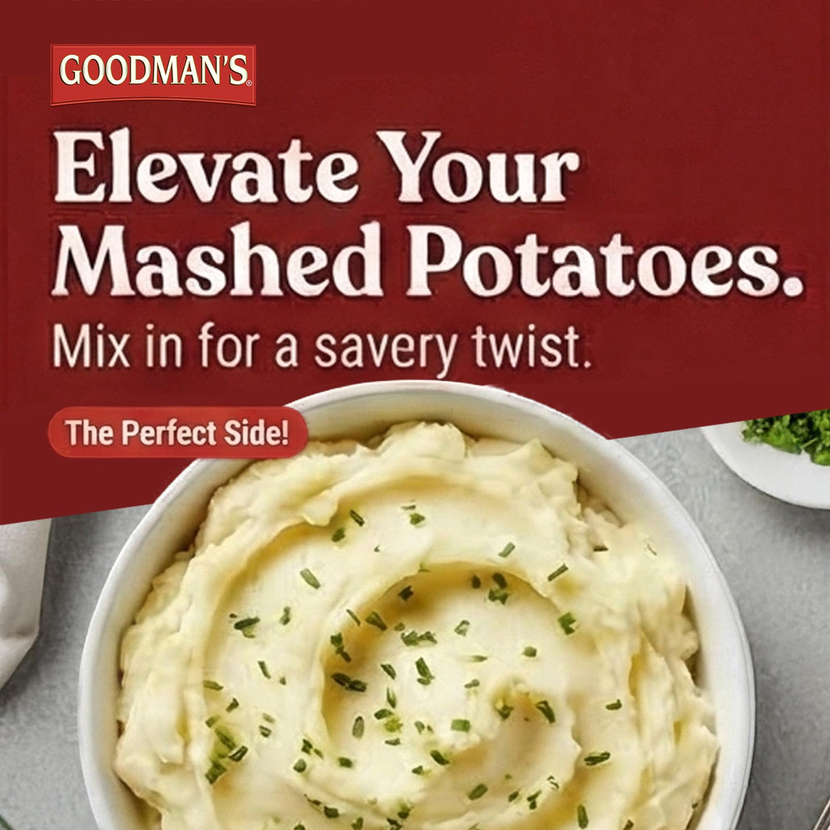 Goodman's Kosher for Passover label emphasizing trusted, holiday-friendly seasoning options