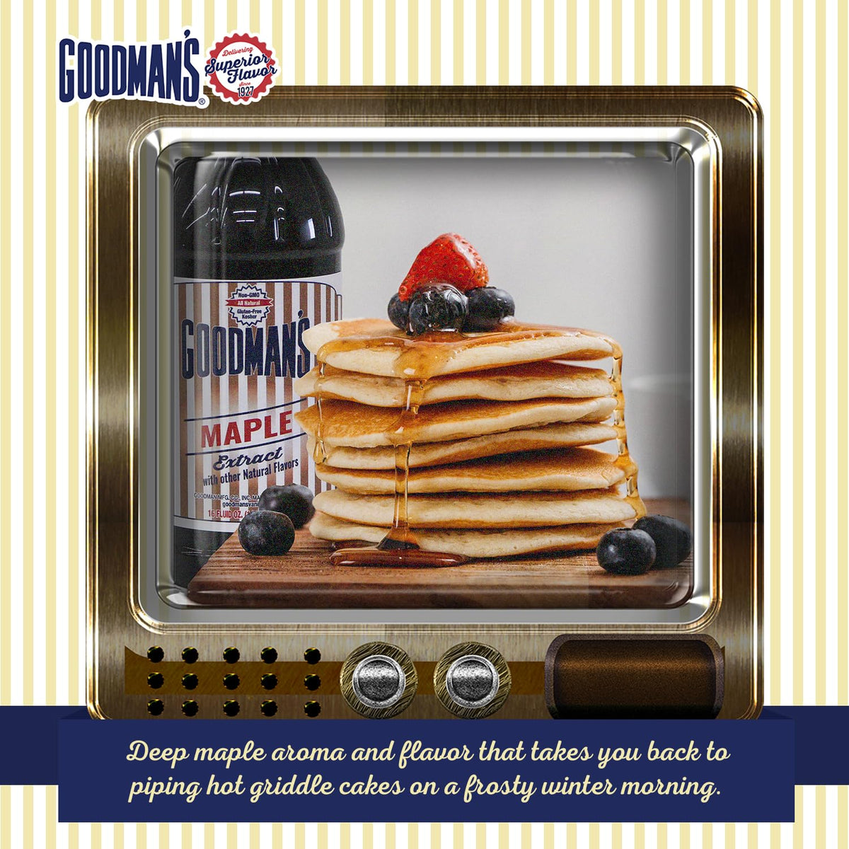 Goodman's Maple Extract baking-substitute offers maple depth in batters and glazes