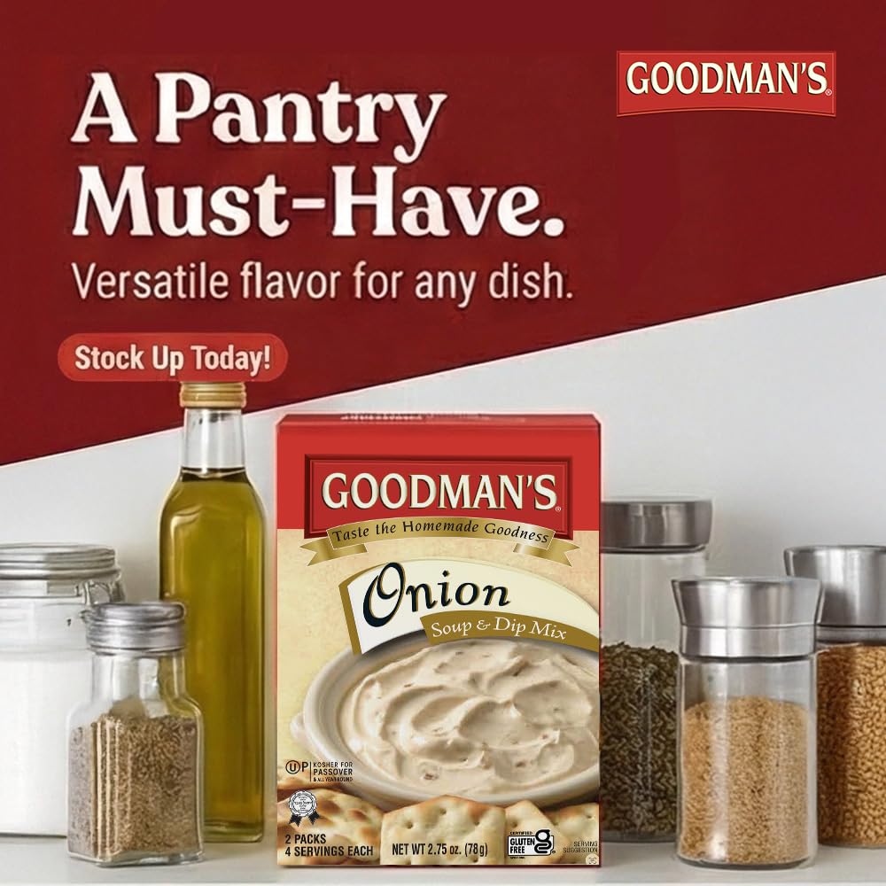 Potatoes and vegetables elevated with Goodman's onion dip mix for easy flavor