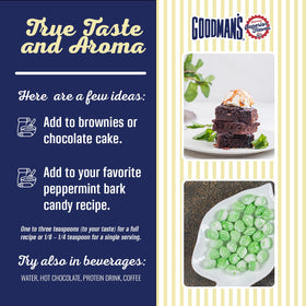 Goodman's Peppermint in coffee and desserts highlights low-calorie flavor boost