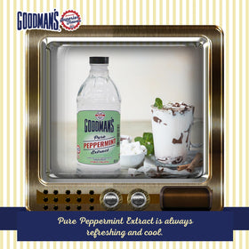 Goodman's Peppermint Extract ingredients splash shows natural flavor blend