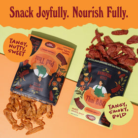 Goodness Plant Bangkok Bites Pad Thai bag highlights plant-based protein for active snacking