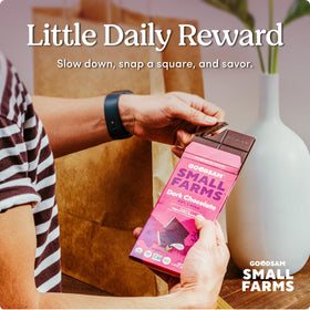 GoodSAM 70% cacao texture highlights smooth, balanced chocolate ideal for mindful snacking.