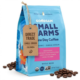 GoodSam New Day medium roast coffee bag preserves aroma for freshness
