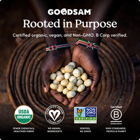 GoodSAM macadamia nuts kitchen usage image suggests snacking or recipes