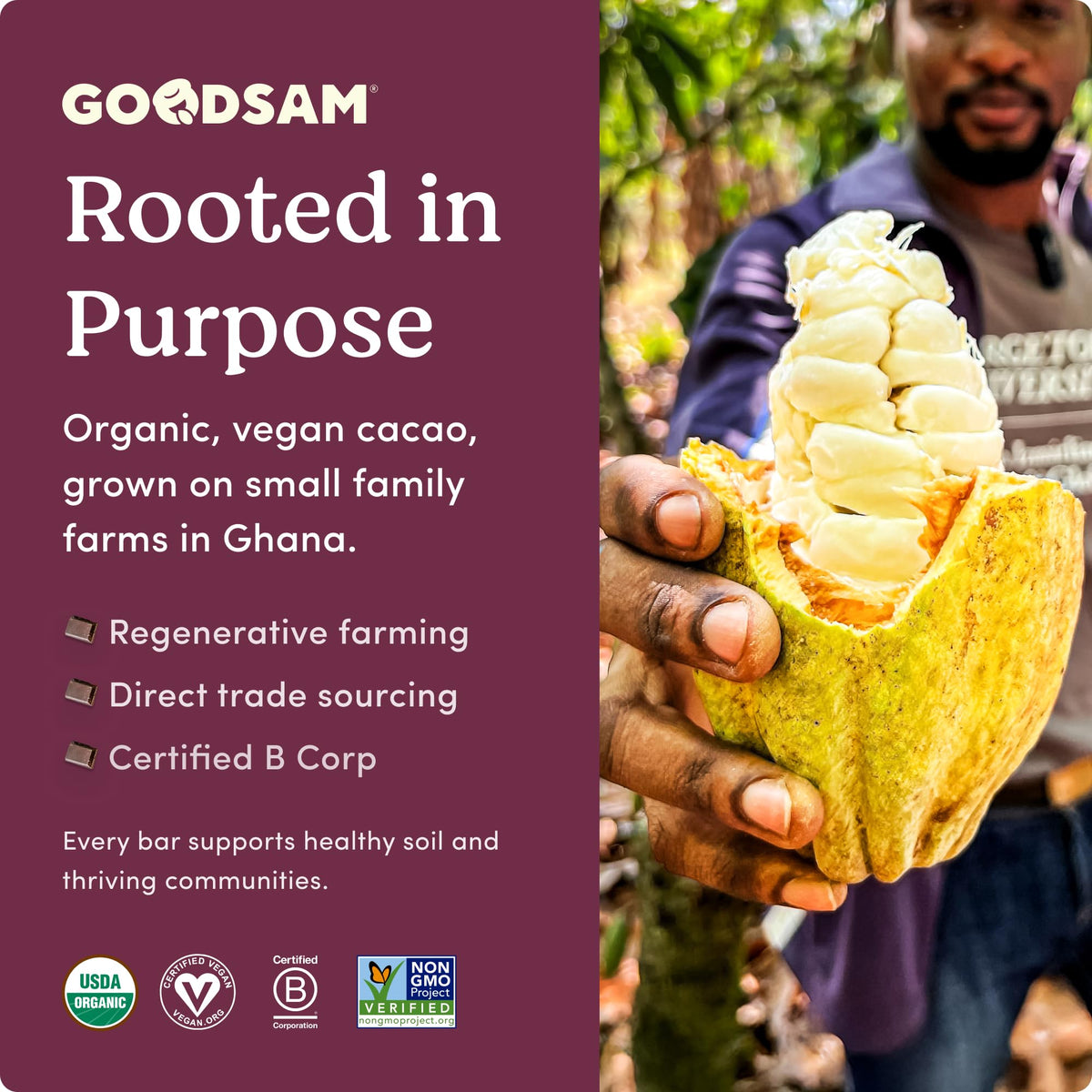 GoodSAM sustainable-farming-scene communicates regenerative farming and planet-friendly production.