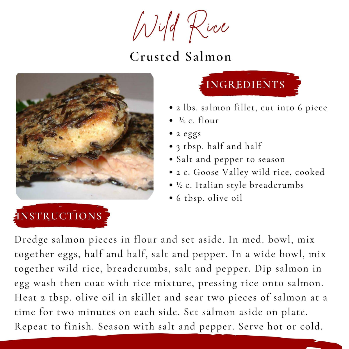 Raw Goose Valley Brown and Wild Rice Fusion grains show rich color and texture