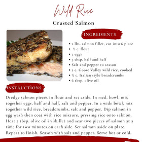 Raw Goose Valley Brown and Wild Rice Fusion grains show rich color and texture