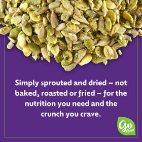 Go Raw resealable pouch for on-the-go snacking and meals