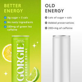 GORGIE fresh citrus slices suggest natural flavor and low calories.