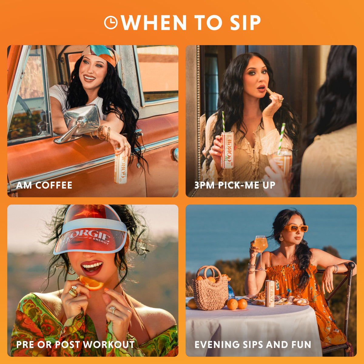GORGIE Jaclyn Hill Orange Twist mixer-friendly bottle for cocktails.