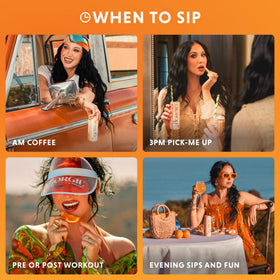 GORGIE Jaclyn Hill Orange Twist mixer-friendly bottle for cocktails.