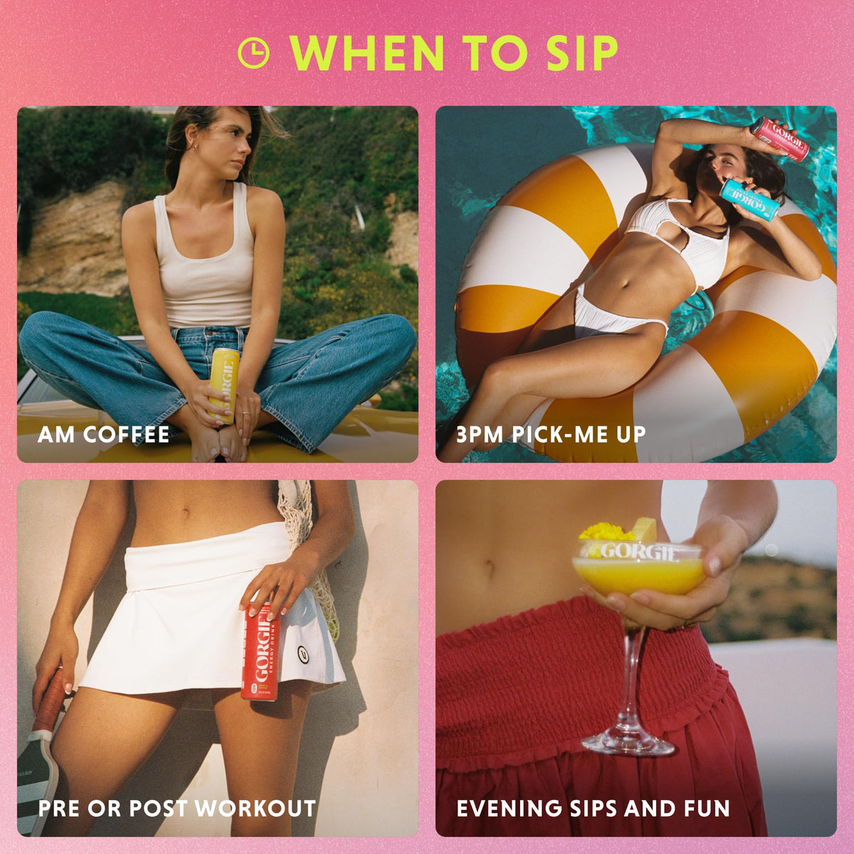 GORGIE mixer-friendly drinks idea shows energizing twists for cocktails and mocktails.