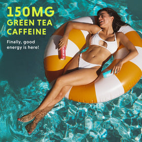 GORGIE sugar-free lemon-lime can highlights a low-calorie energy option without sugar.
