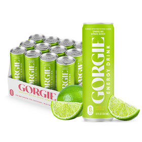 GORGIE Sugar Free Citrus Burst can shows zero sugar and bold flavor for on-the-go energy.