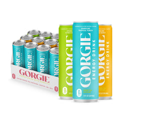 GORGIE Tropical Variety can close-up showing refreshing citrus aroma and zero sugar.