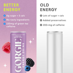 GORGIE vegan label icon communicates plant based caffeine option