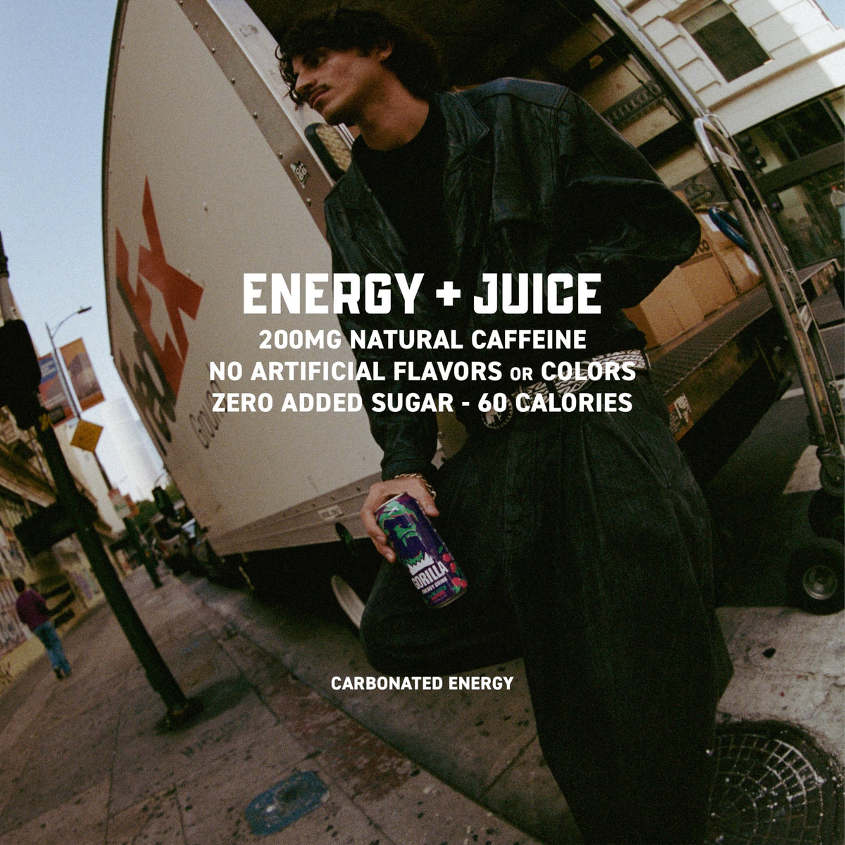 Gorilla Energy Cherry Berry label close-up highlights no artificial colors