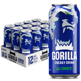Gorilla Energy Original can close-up for bold, natural caffeine energy.